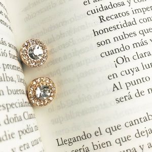 3 /35 ROSE GOLD DIAMOND HALO STUDS
